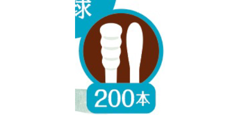 スパイラル型と涙型の2WAY綿球